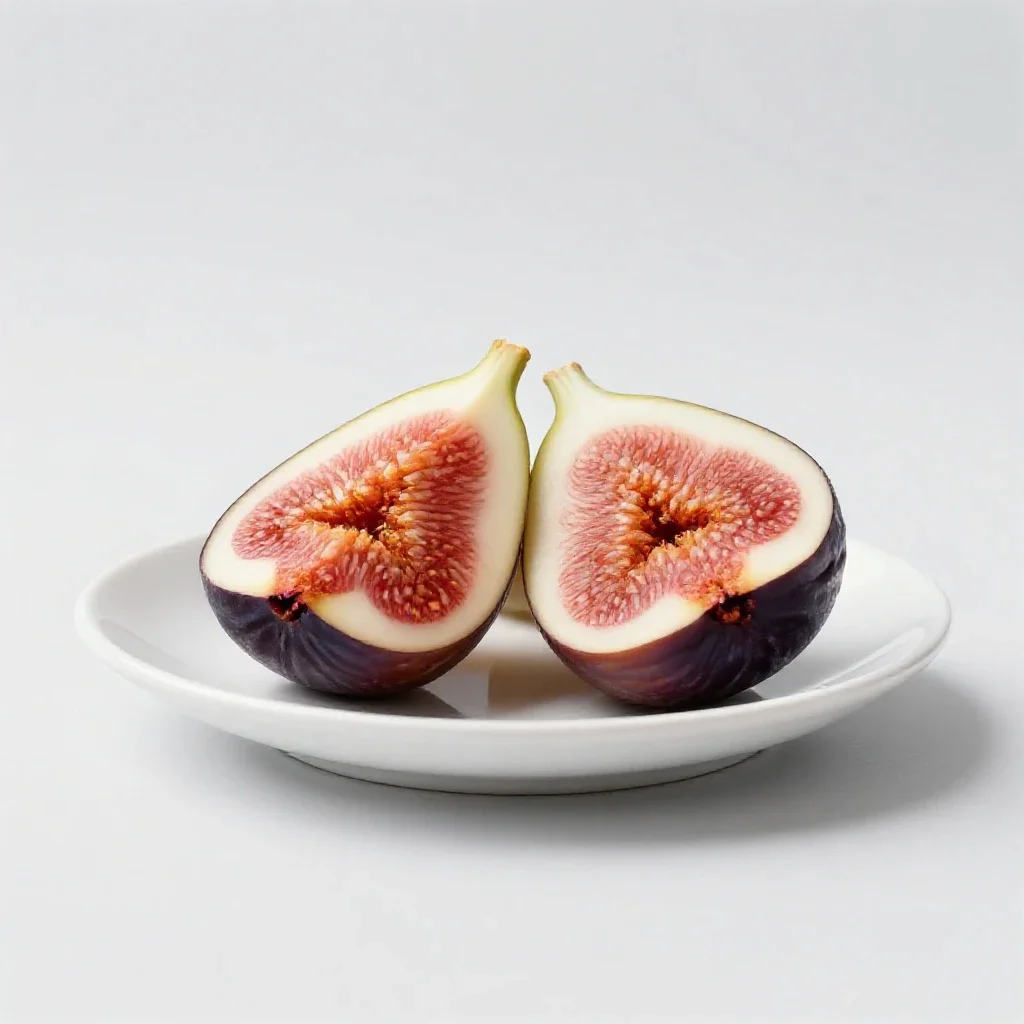 Fig cut open isolated on a white background