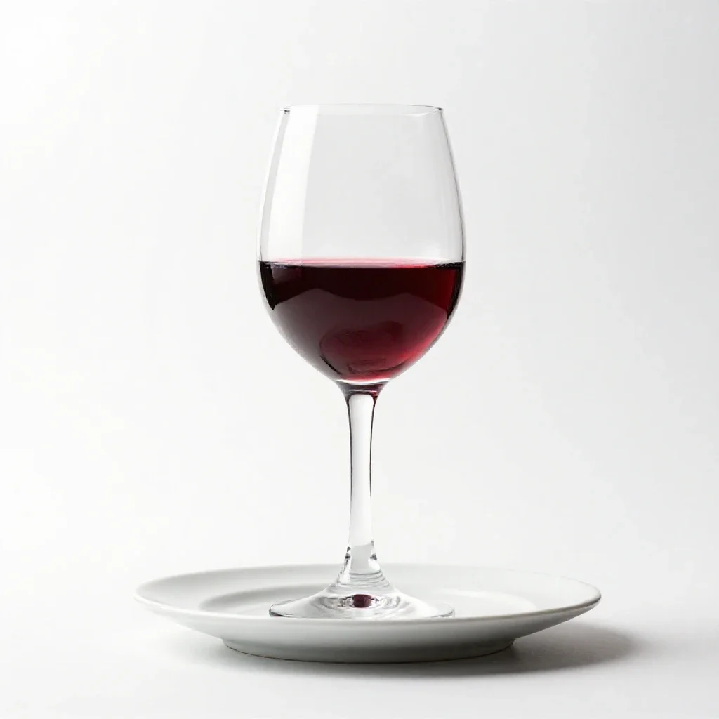 Glass of red wine isolated on a white background