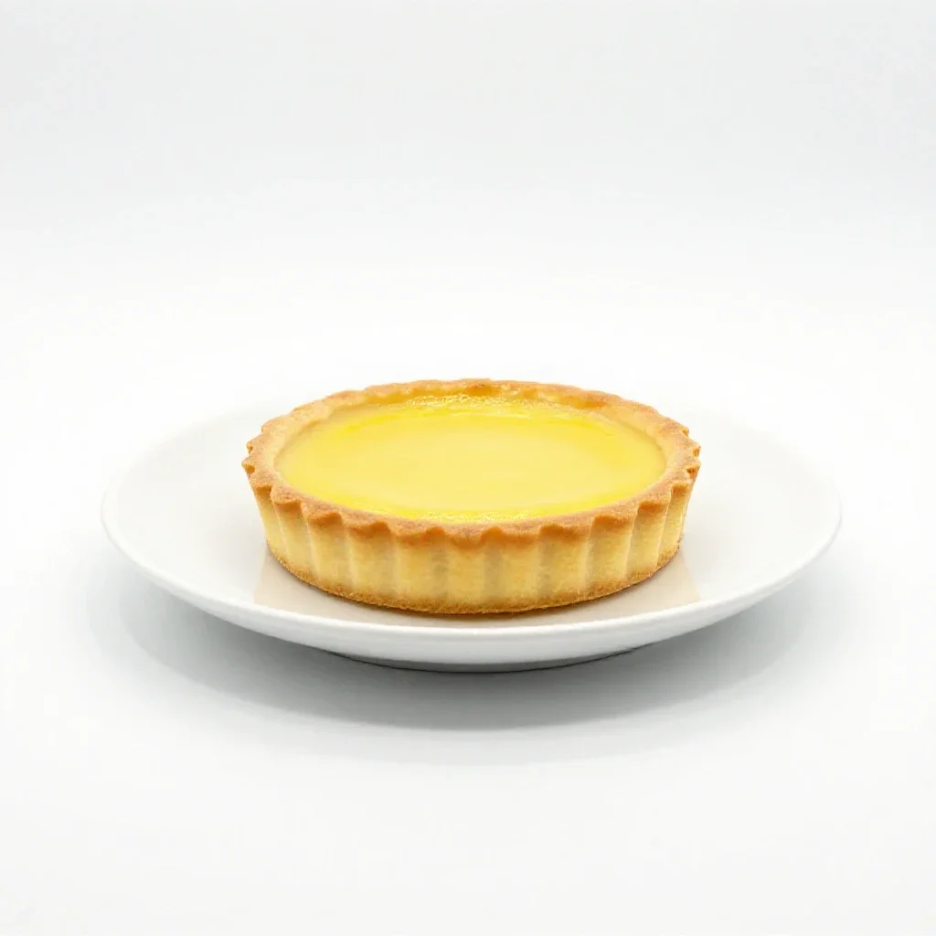 Lemon tart isolated on a white background