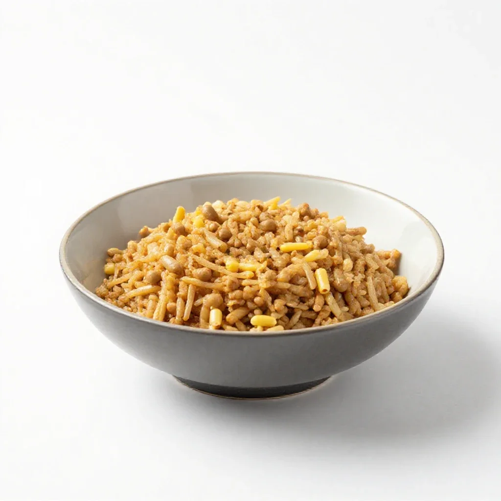 Poke bowl isolated on a white background