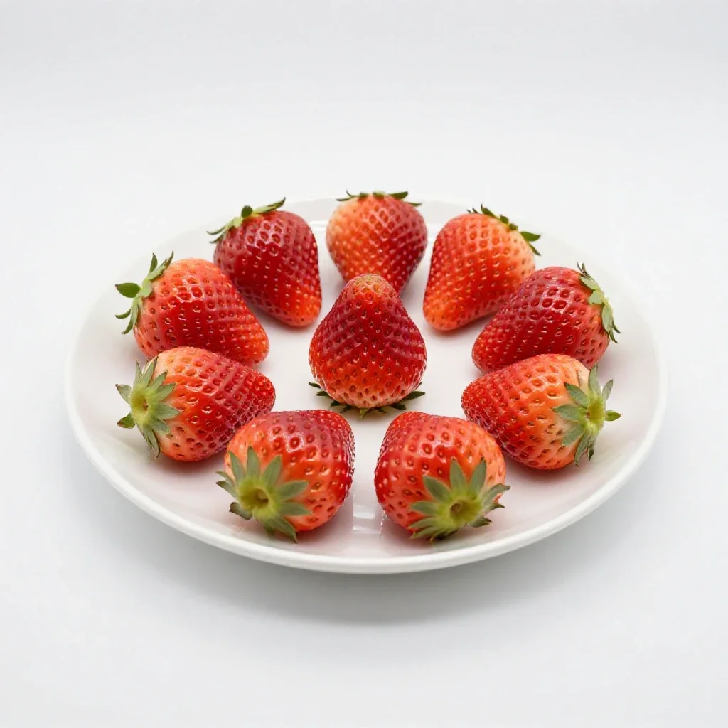 Punnet of strawberries isolated on a white background