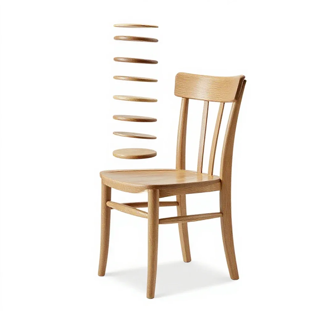 Bentwood bistro chair isolated on a white background