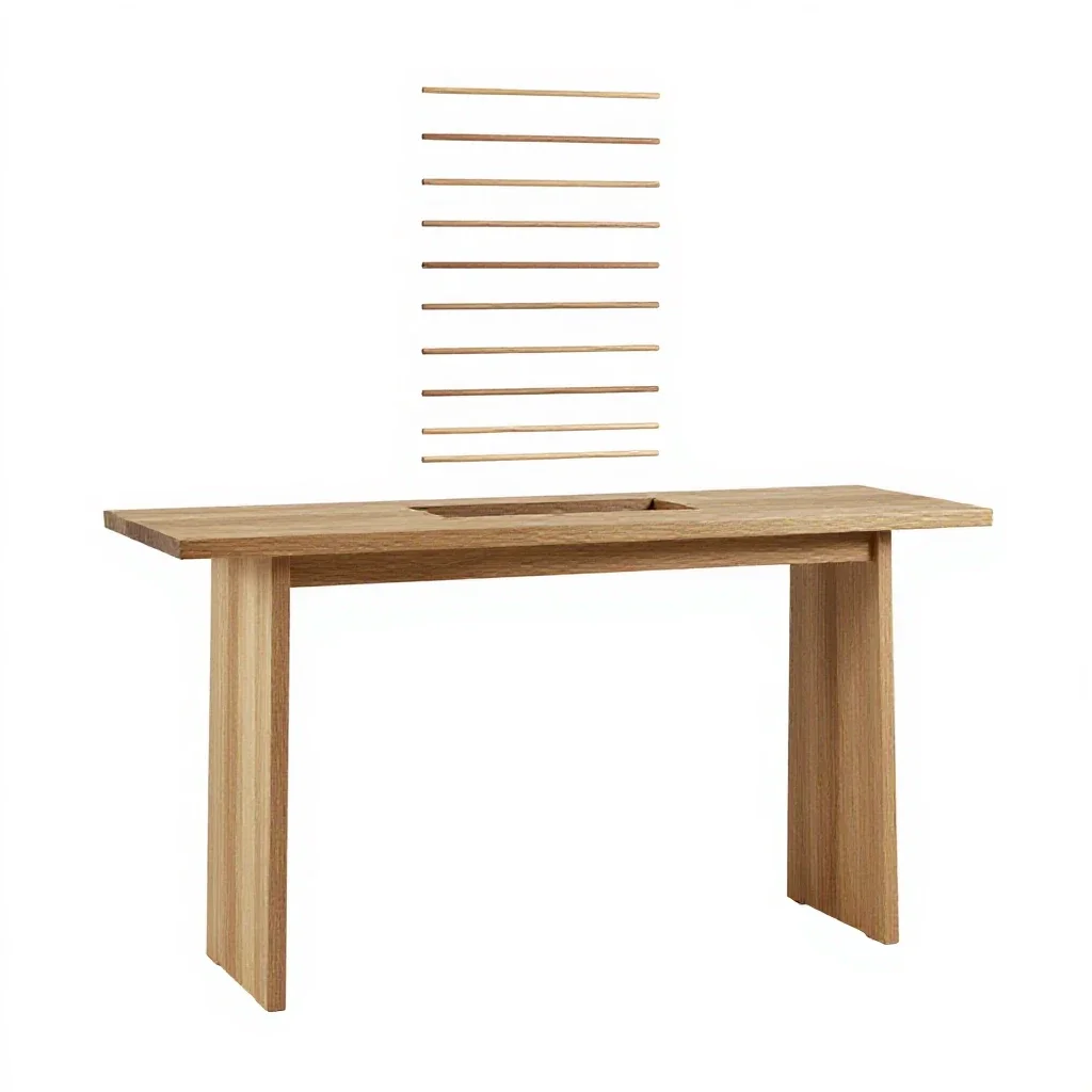 Console table isolated on a white background