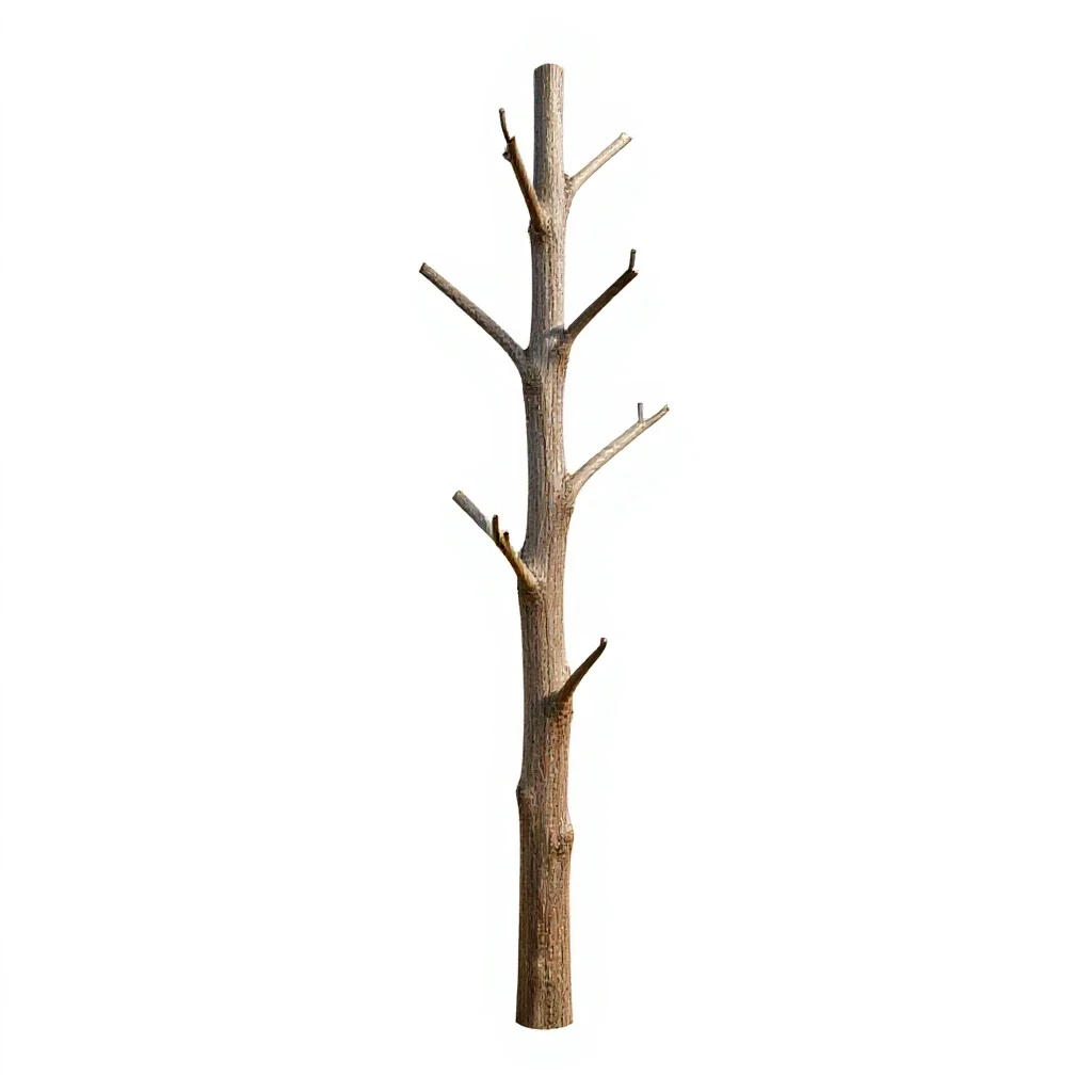 Hall tree with hooks isolated on a white background