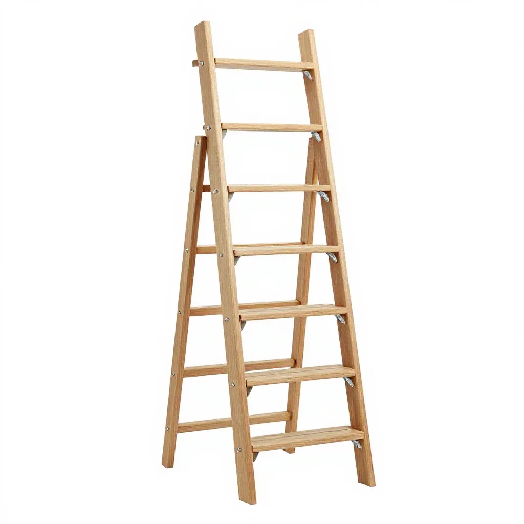 Ladder shelf isolated on a white background