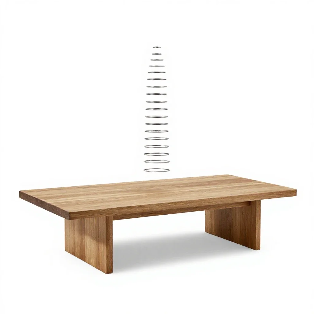 Low coffee table isolated on a white background
