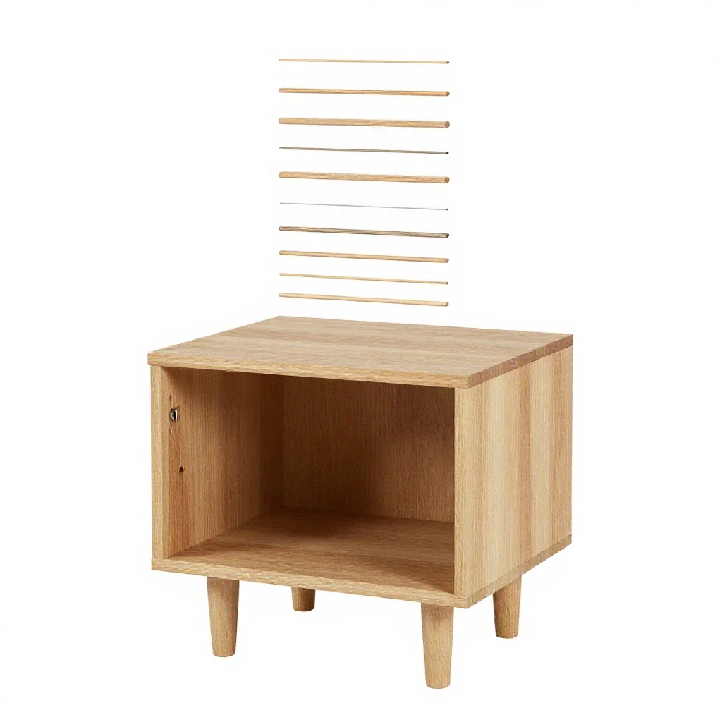 Nightstand with a shelf isolated on a white background
