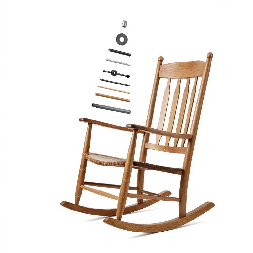 Rocking chair isolated on a white background