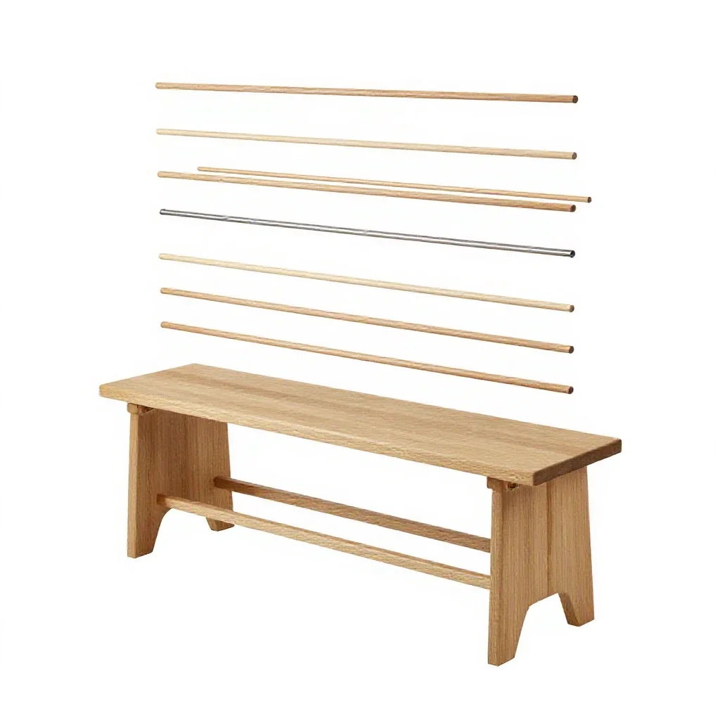 Shoe rack bench isolated on a white background