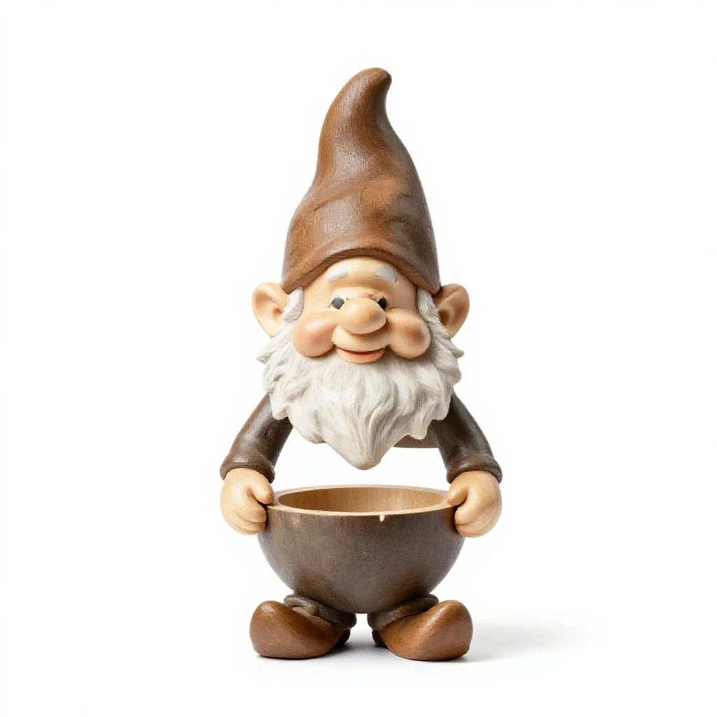 Garden gnome isolated on a white background