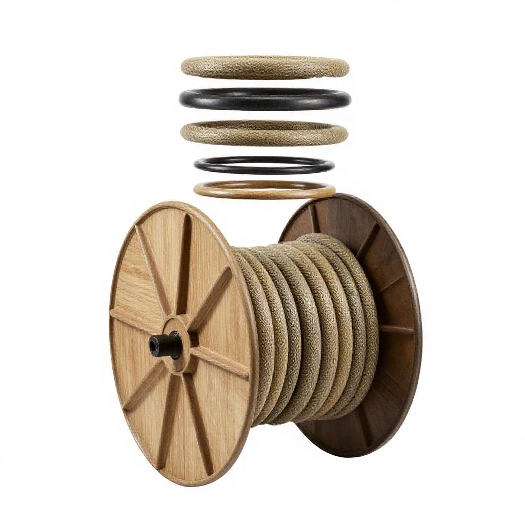 Hose reel isolated on a white background