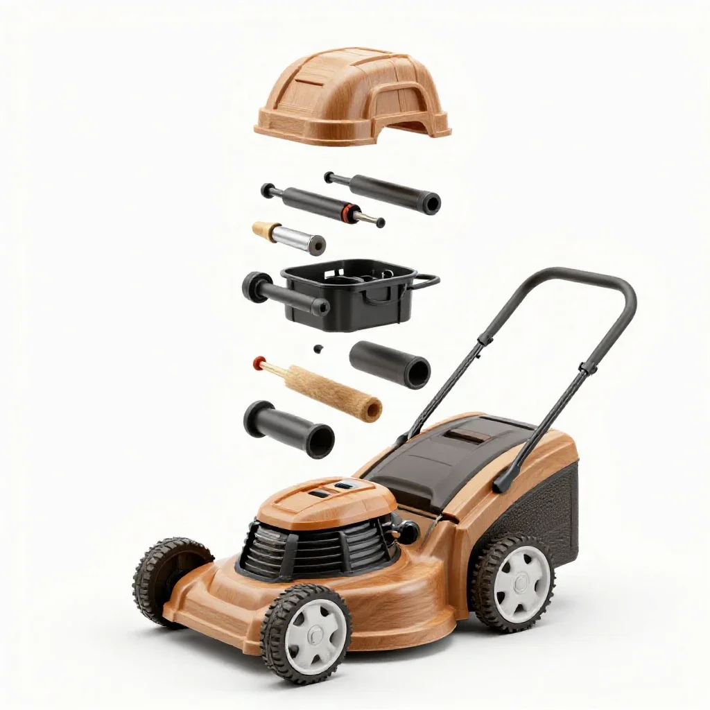 Lawn mower isolated on a white background
