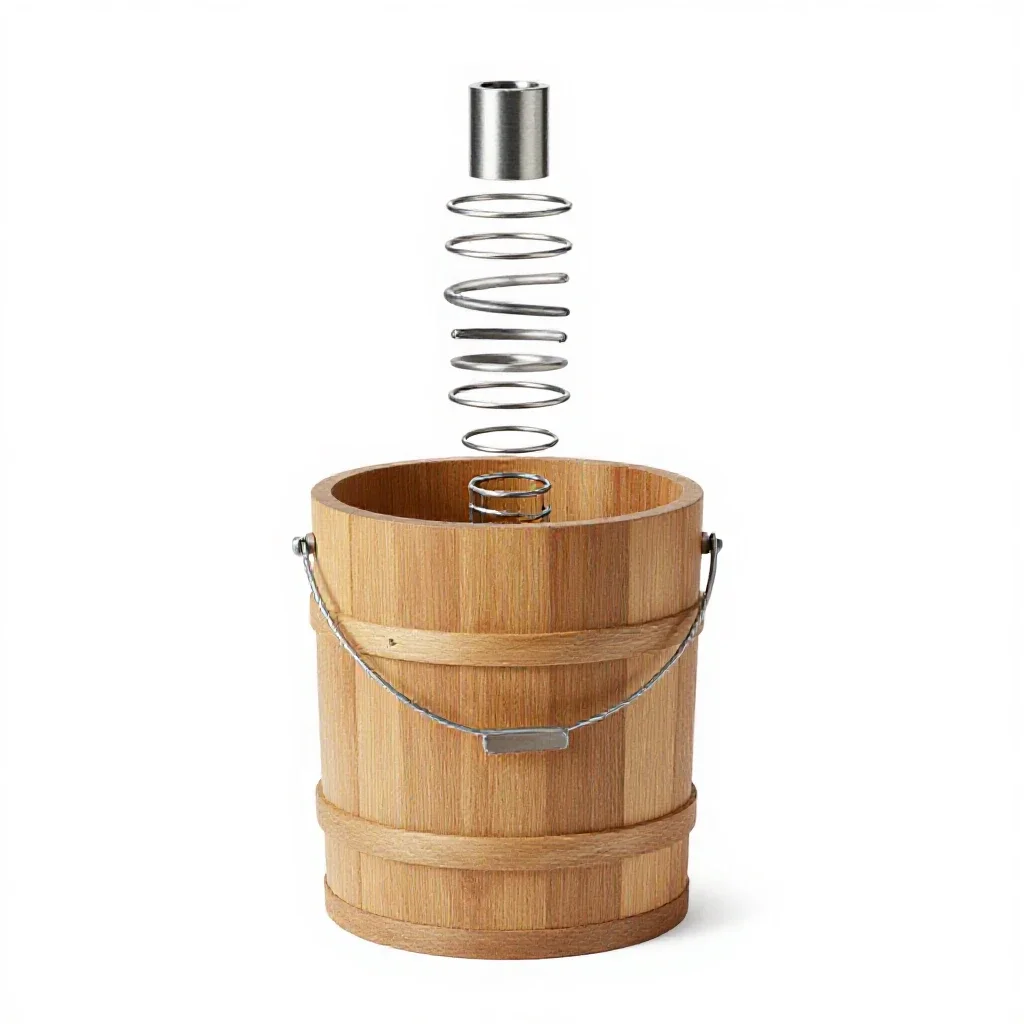 Rain barrel isolated on a white background