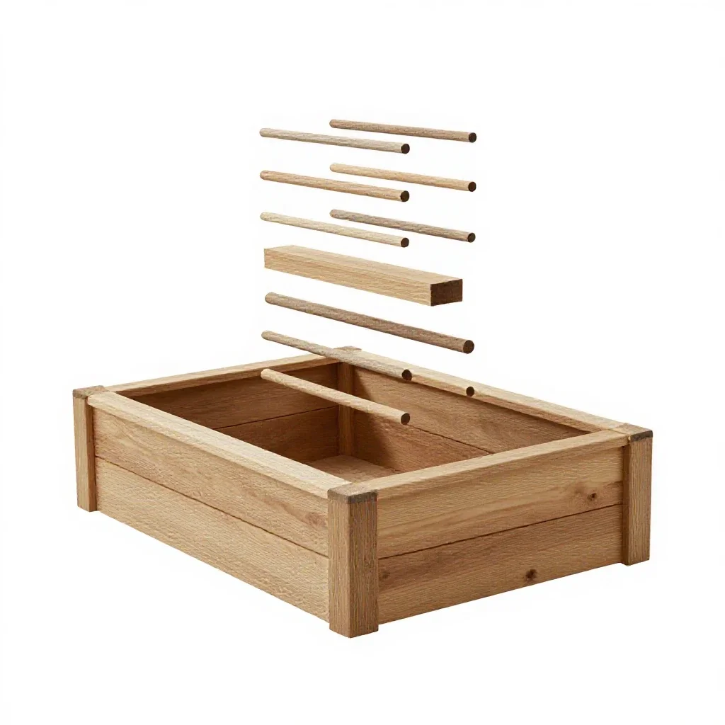 Raised garden bed isolated on a white background