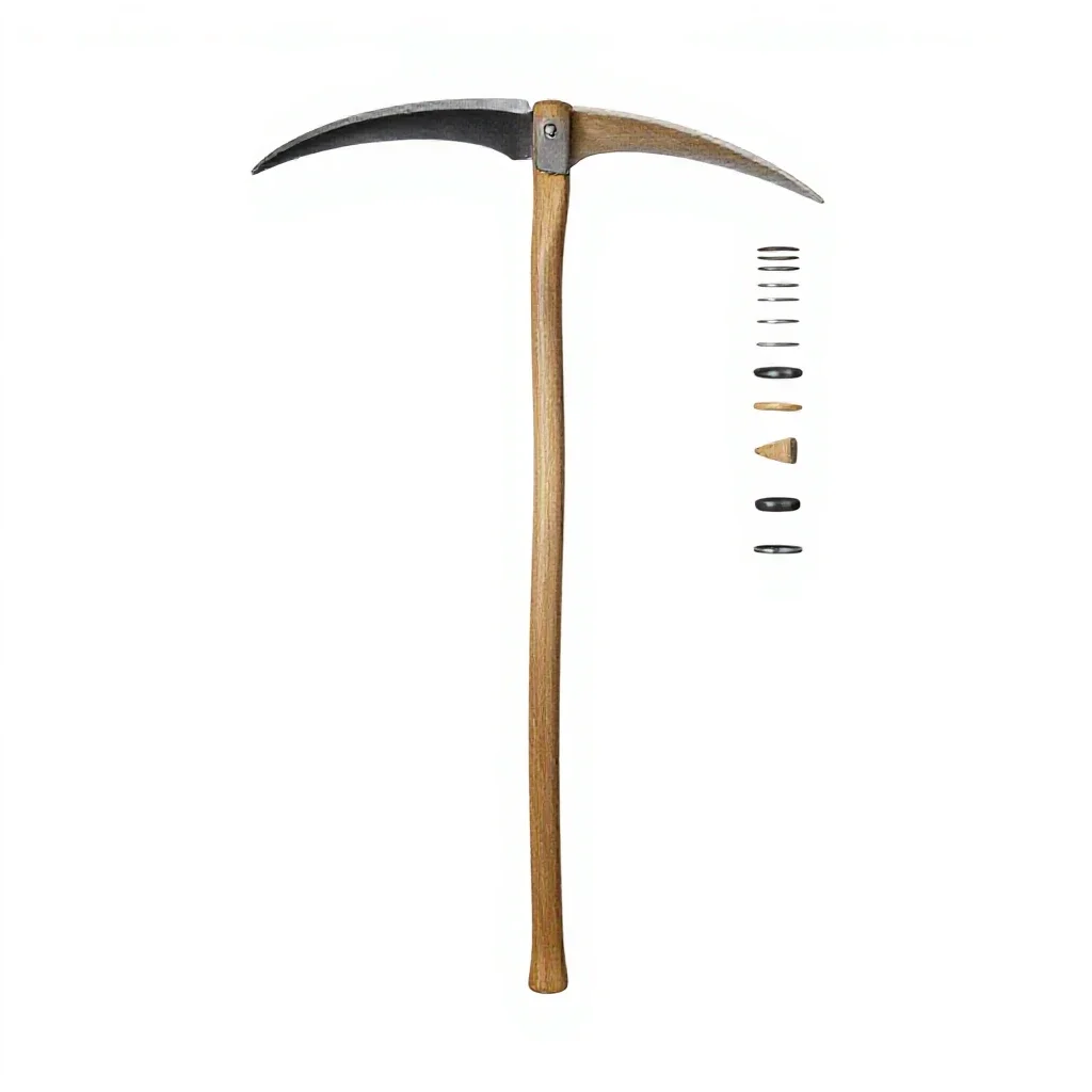 Scythe isolated on a white background