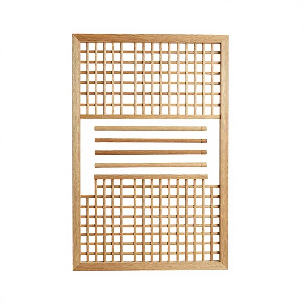 Trellis panel isolated on a white background