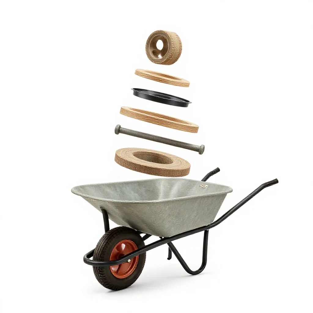 Wheelbarrow isolated on a white background