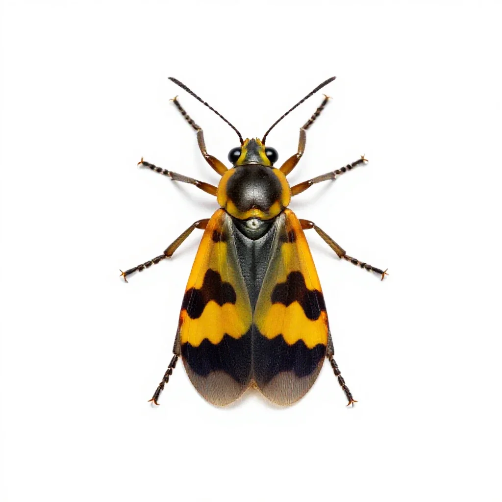 Firefly glowing isolated on a white background