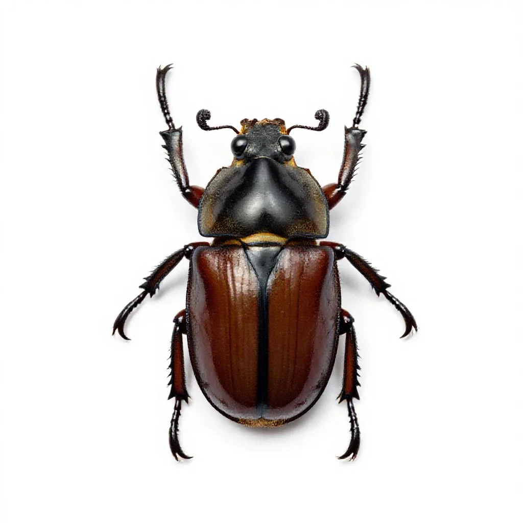 Rhinoceros beetle isolated on a white background