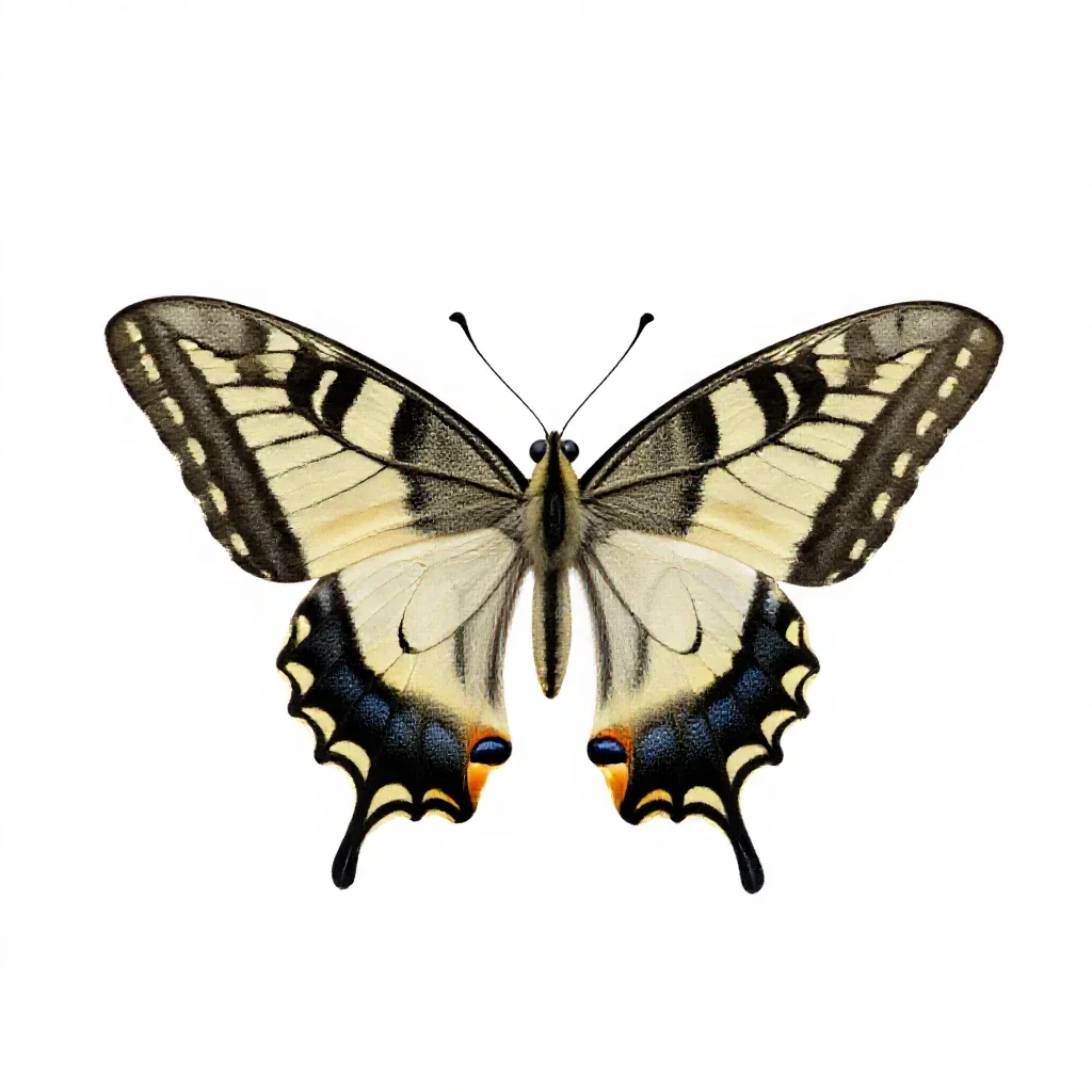 Swallowtail butterfly isolated on a white background
