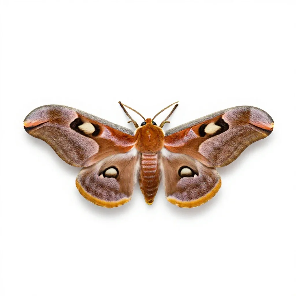 Atlas moth isolated on a white background