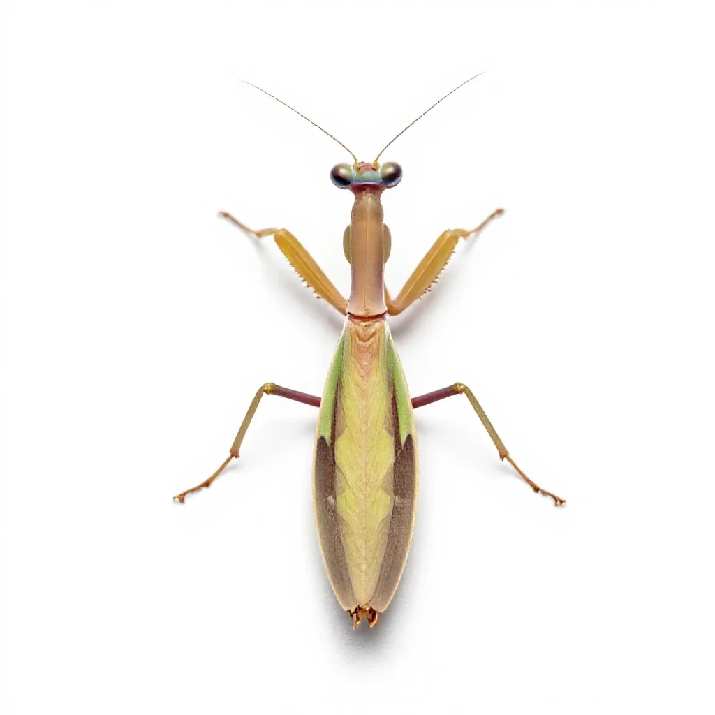 Orchid mantis isolated on a white background
