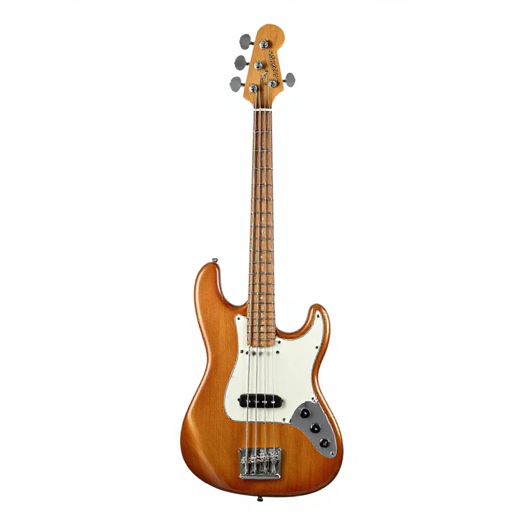 Bass guitar isolated on a white background