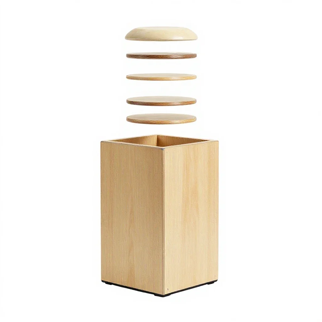 Cajon box drum isolated on a white background