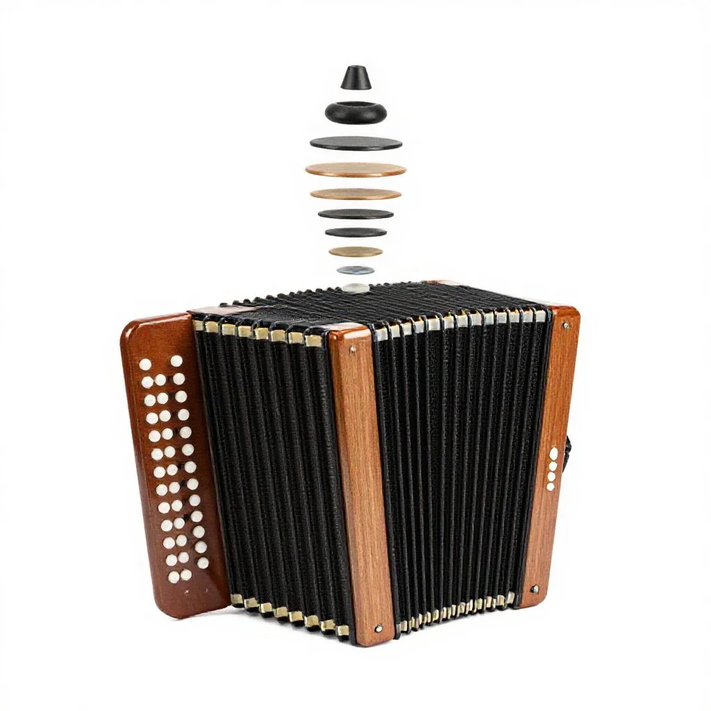 Concertina isolated on a white background
