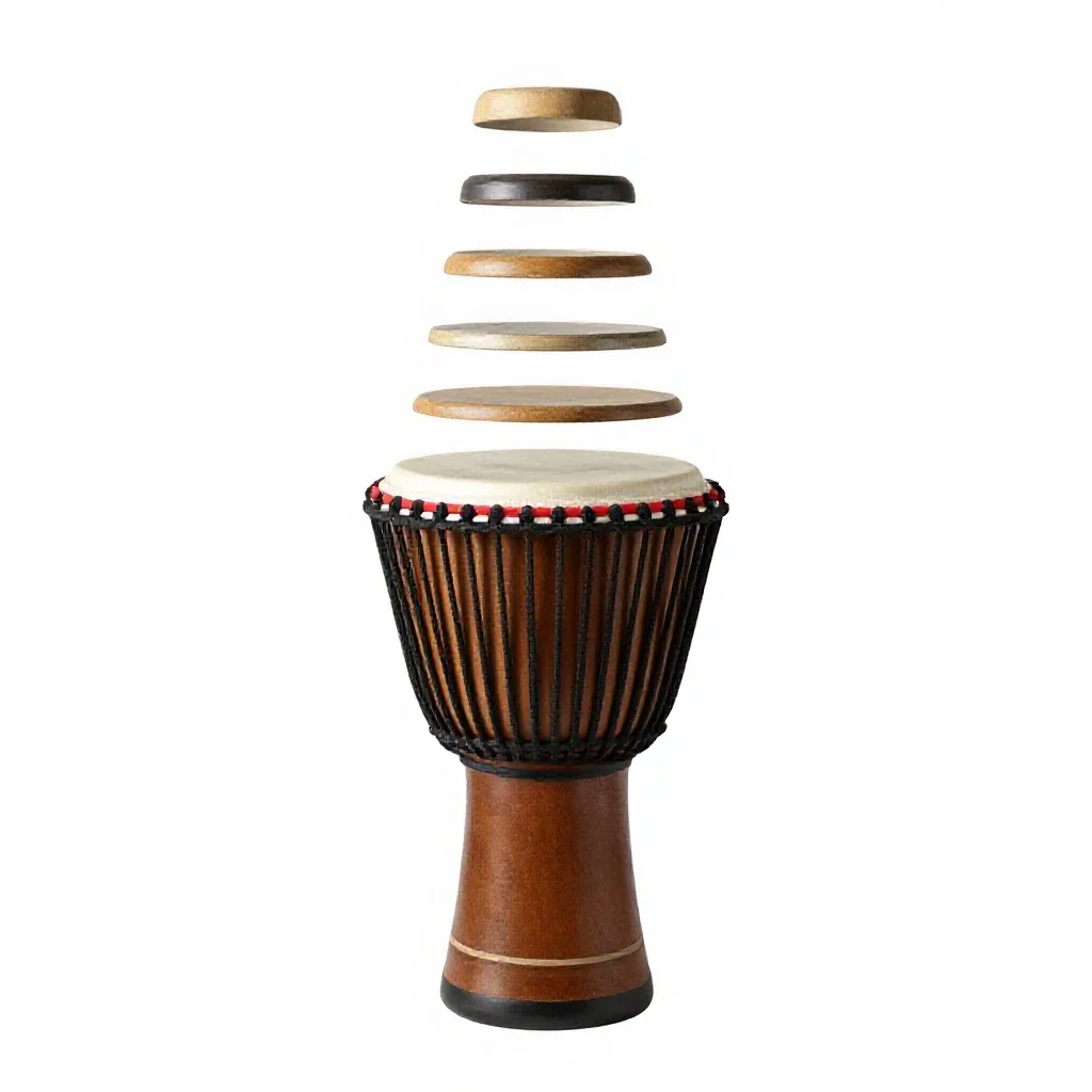 Djembe isolated on a white background