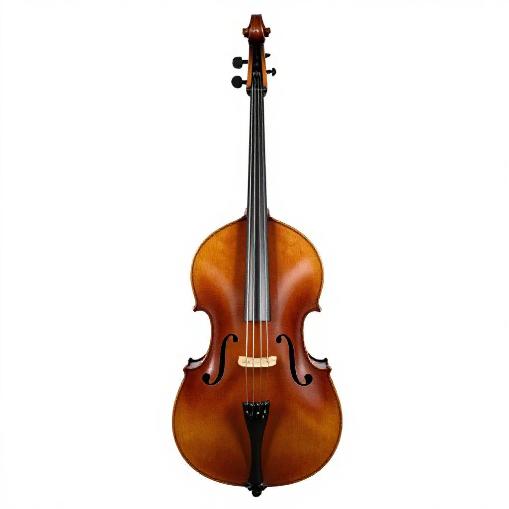 Double bass isolated on a white background