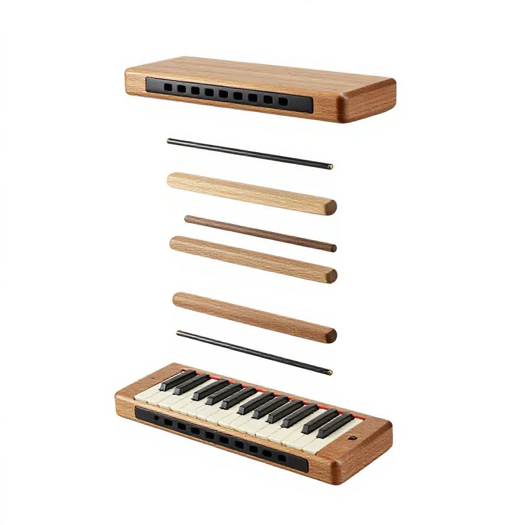 Melodica isolated on a white background