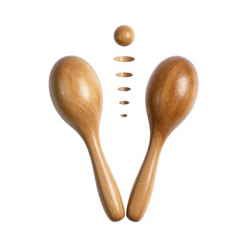Pair of maracas isolated on a white background