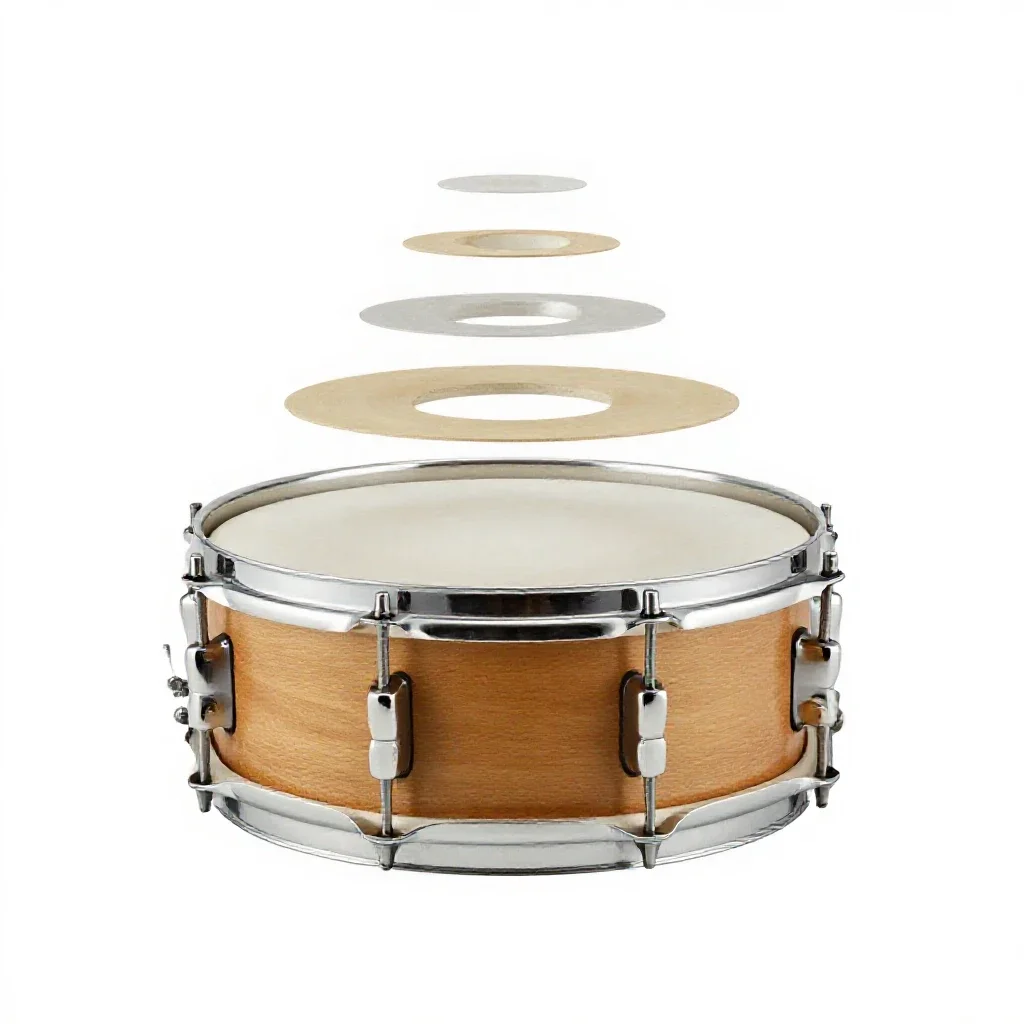 Snare drum isolated on a white background