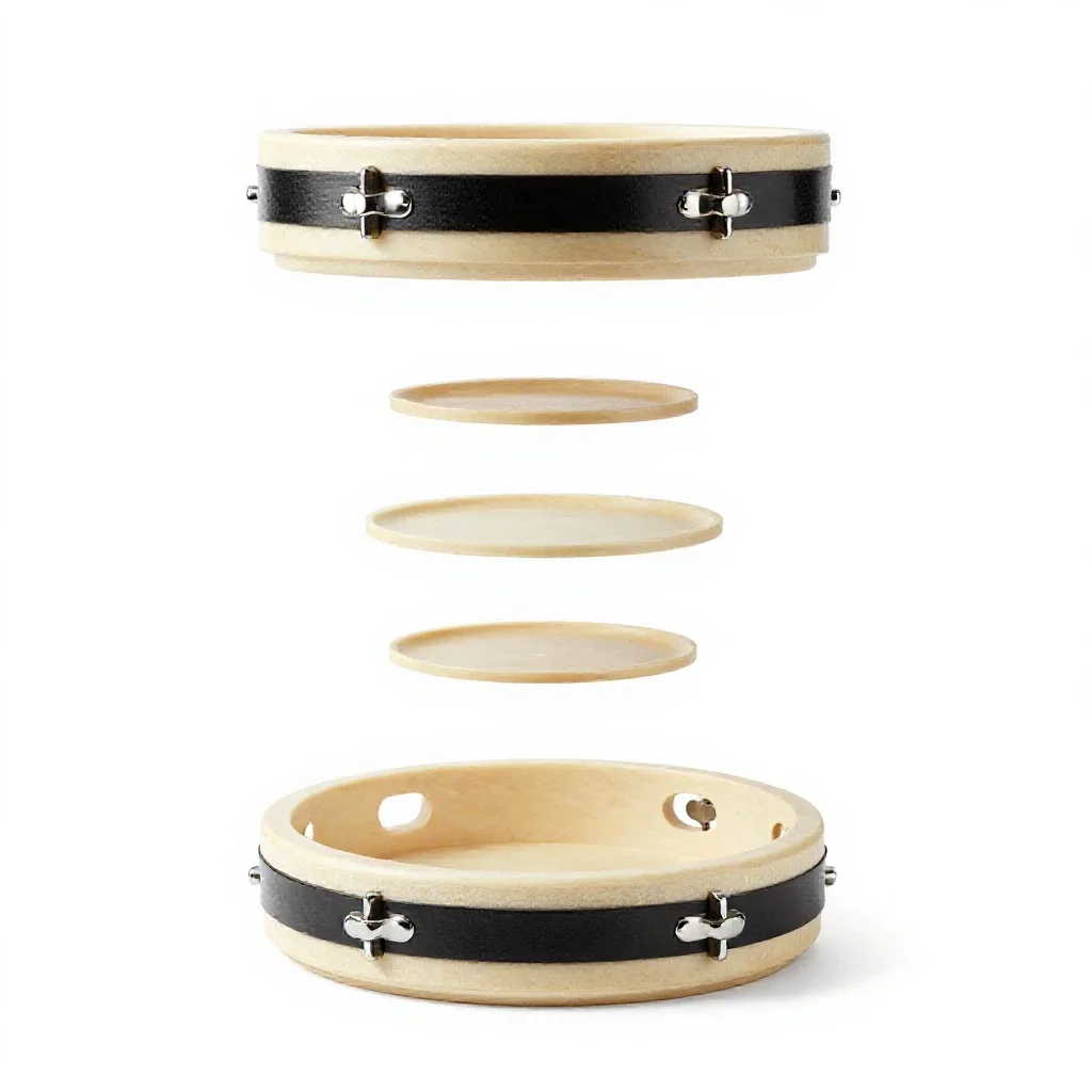 Tambourine isolated on a white background