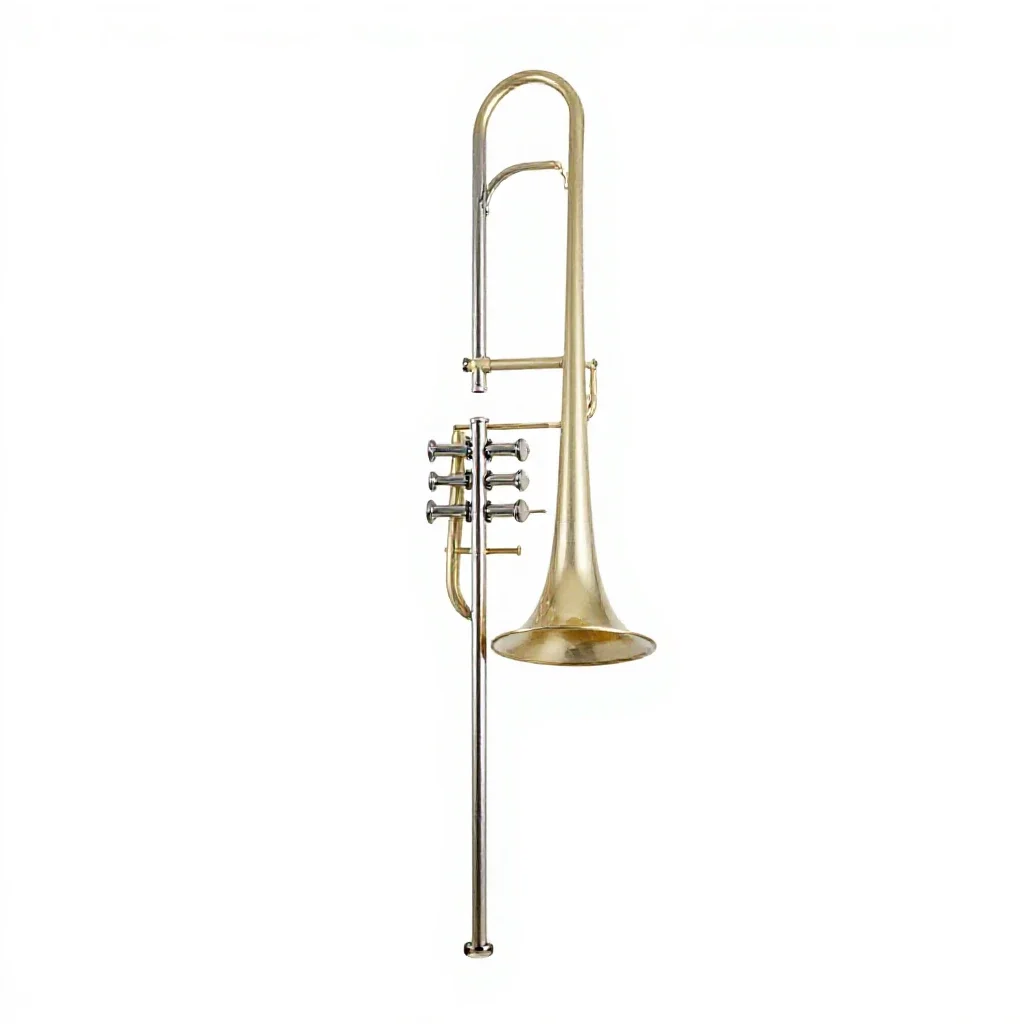 Trombone isolated on a white background