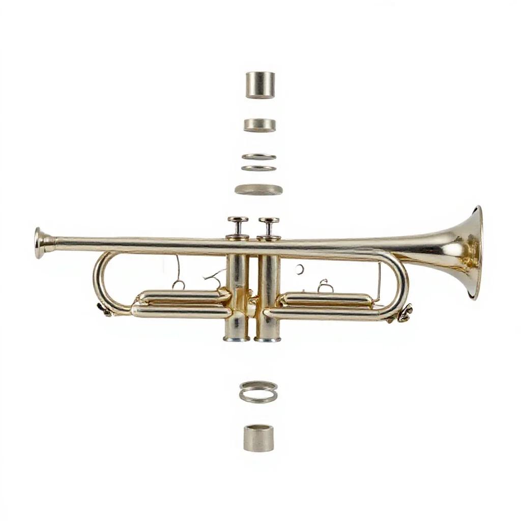 Trumpet isolated on a white background