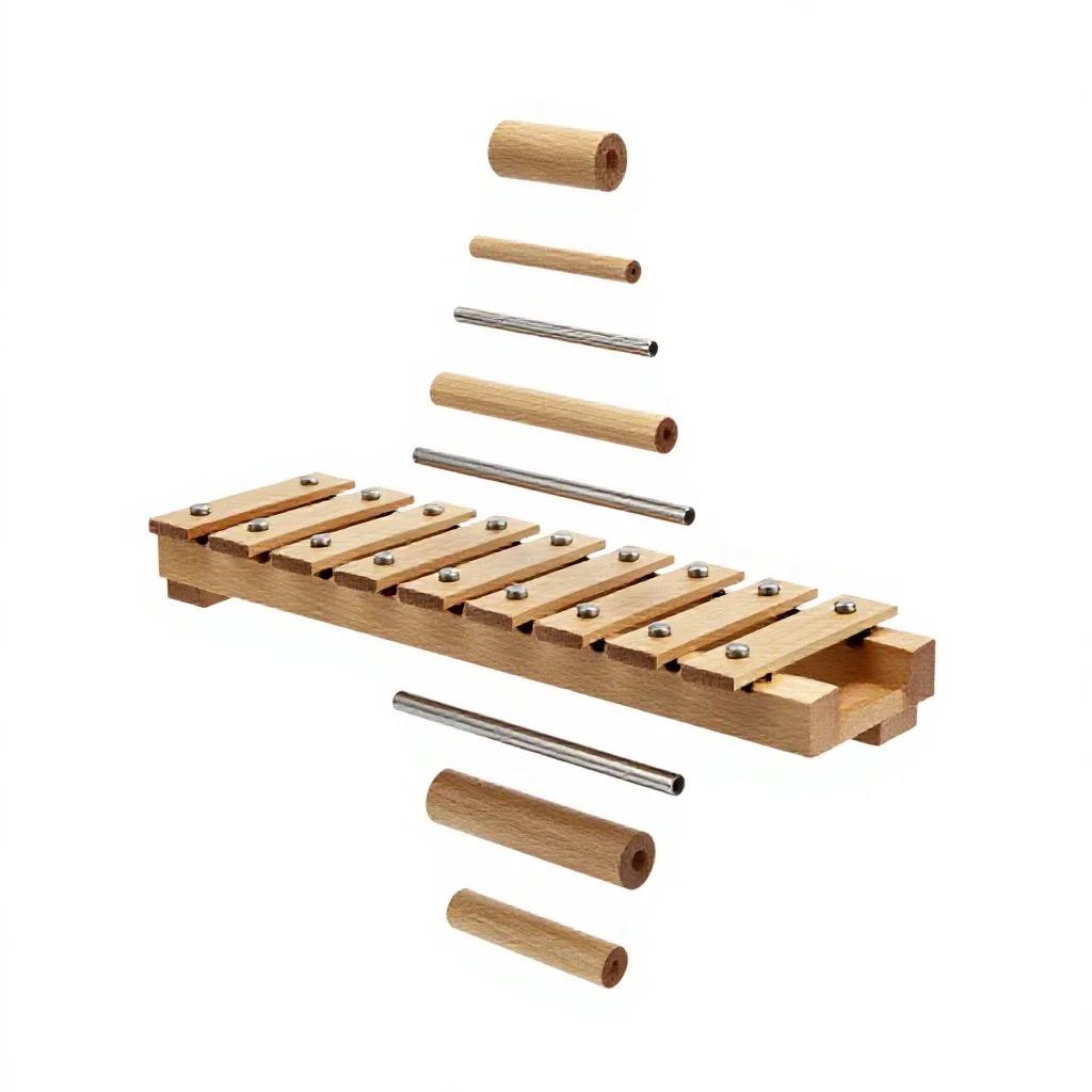 Xylophone isolated on a white background