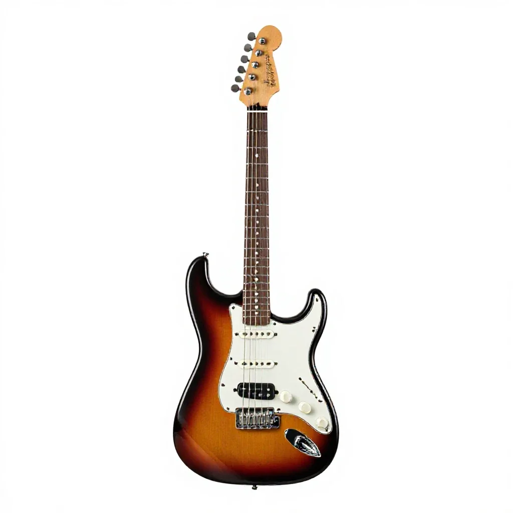 Electric guitar isolated on a white background