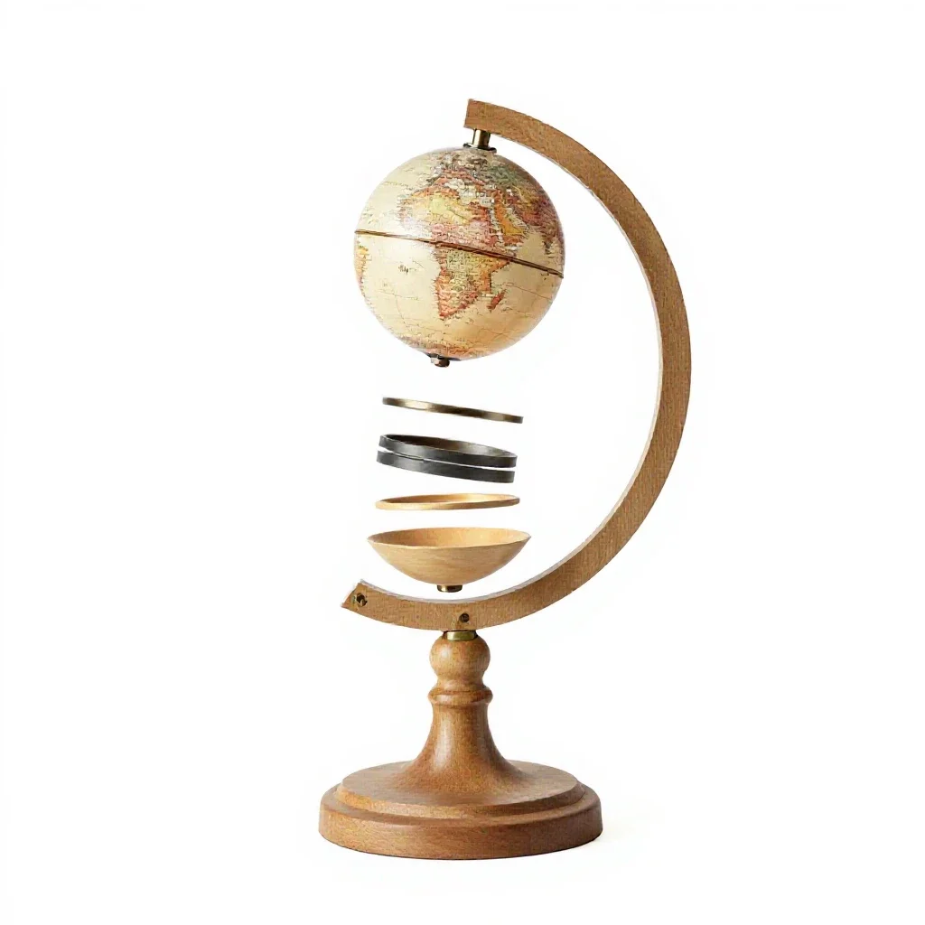 Globe table lamp isolated on a white background