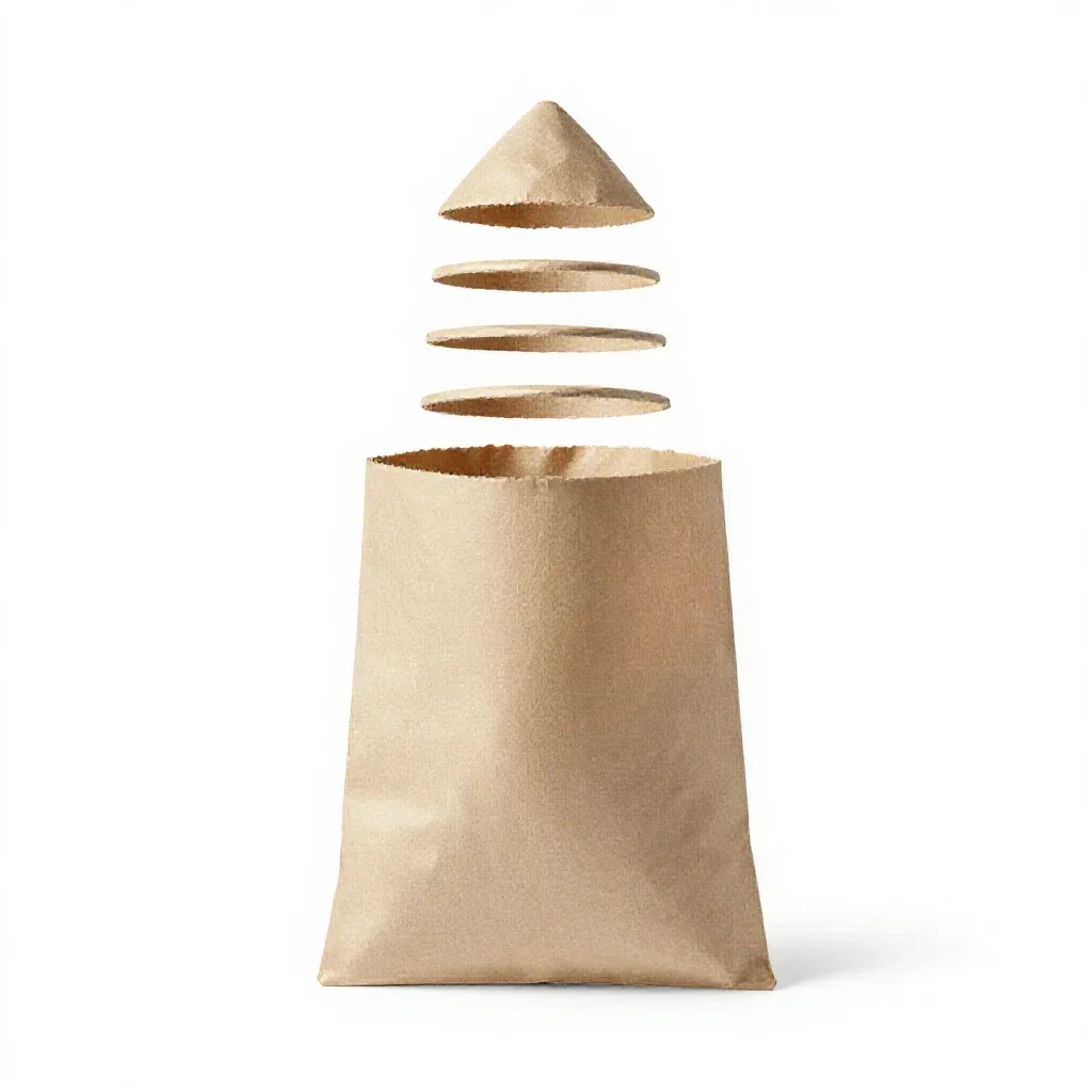 Paper luminaria bag isolated on a white background