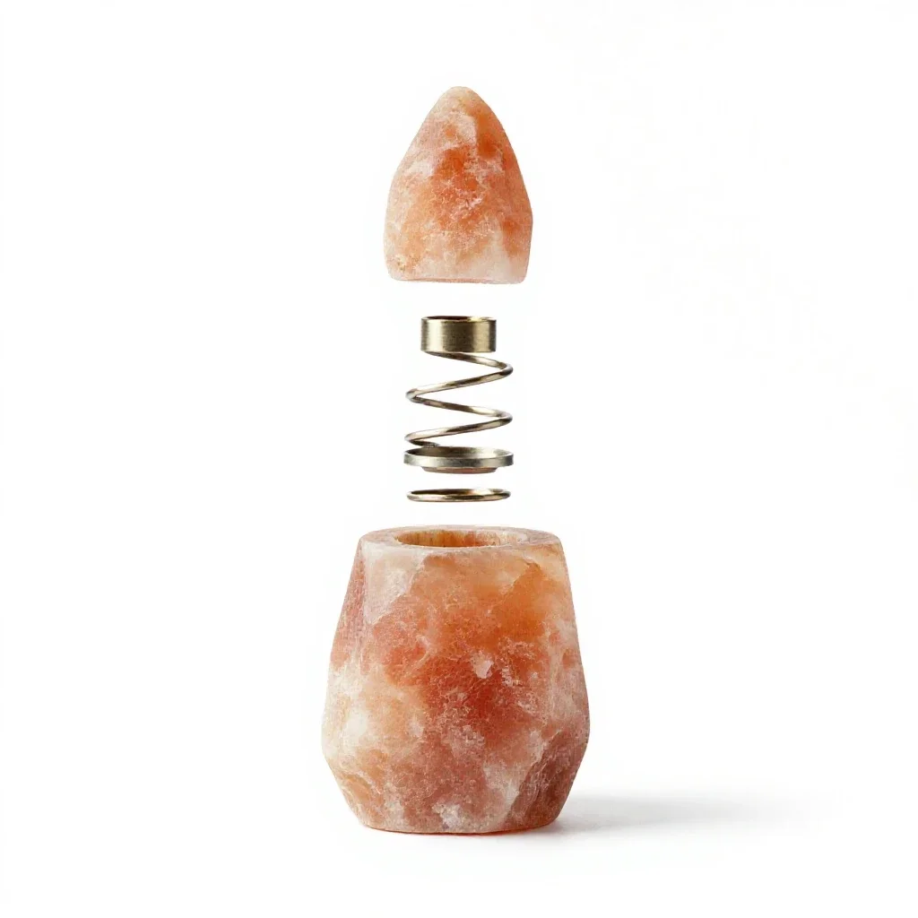 Salt lamp isolated on a white background