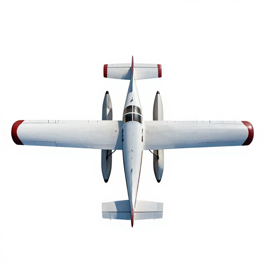 Bush plane on floats isolated on a white background