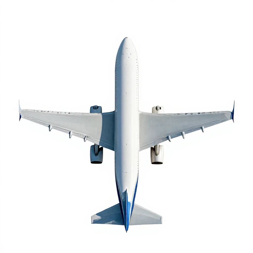 Cargo freighter aircraft isolated on a white background