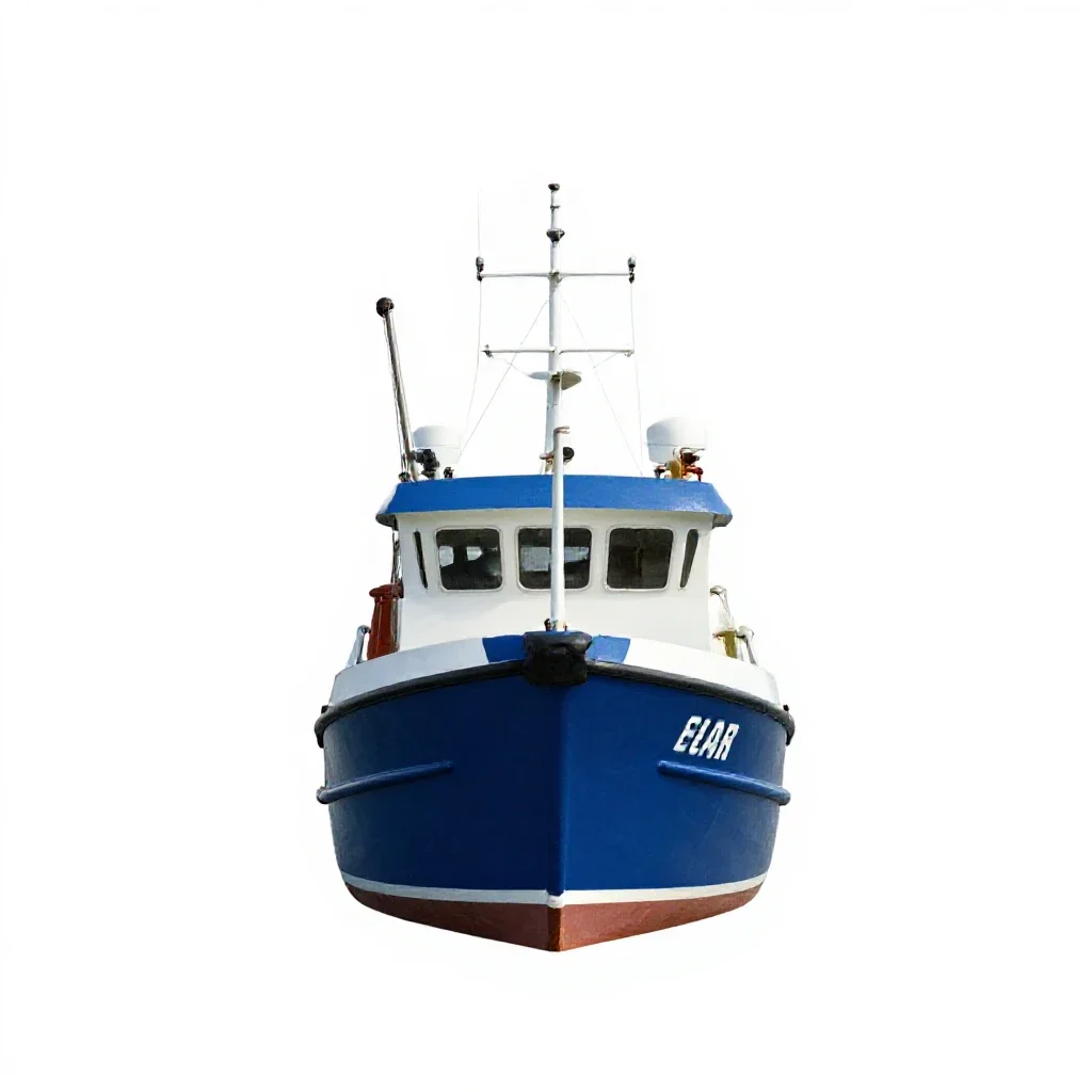 Fishing trawler isolated on a white background
