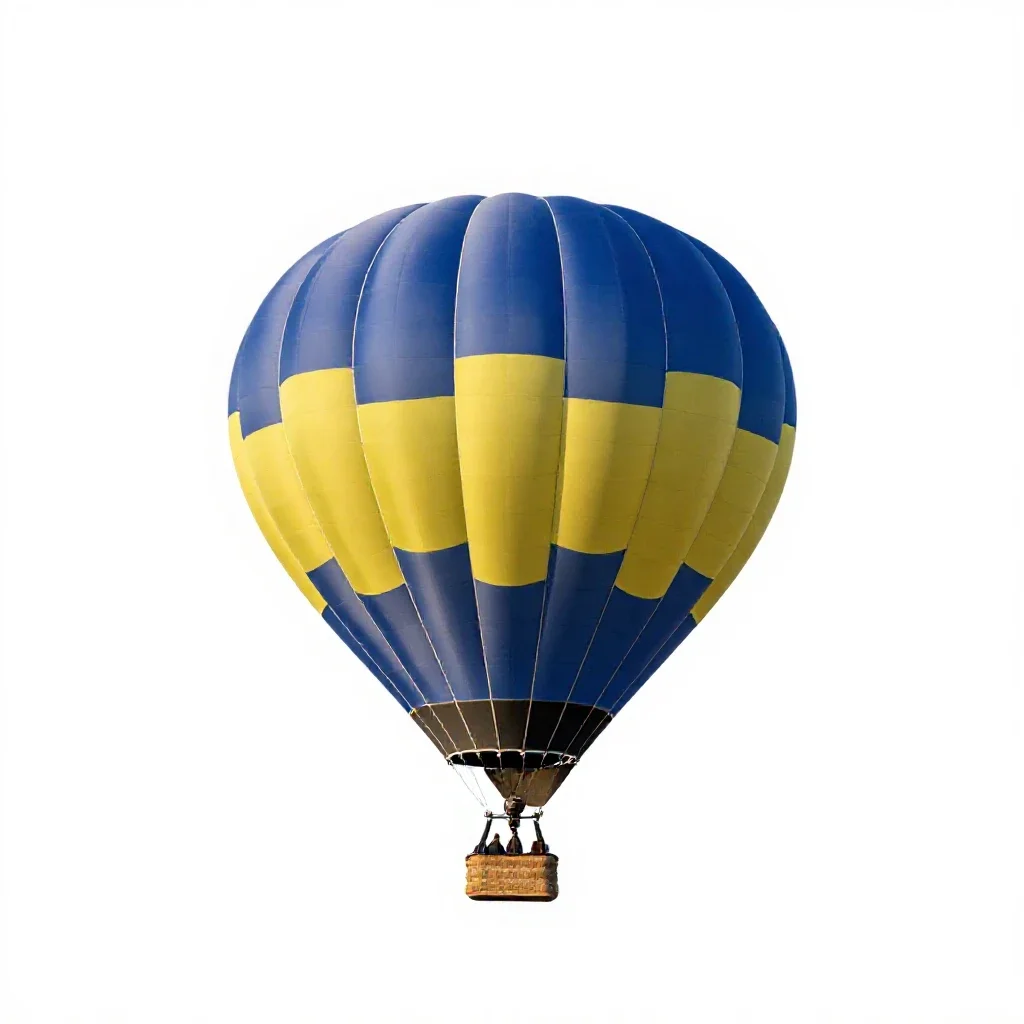 Hot air balloon isolated on a white background