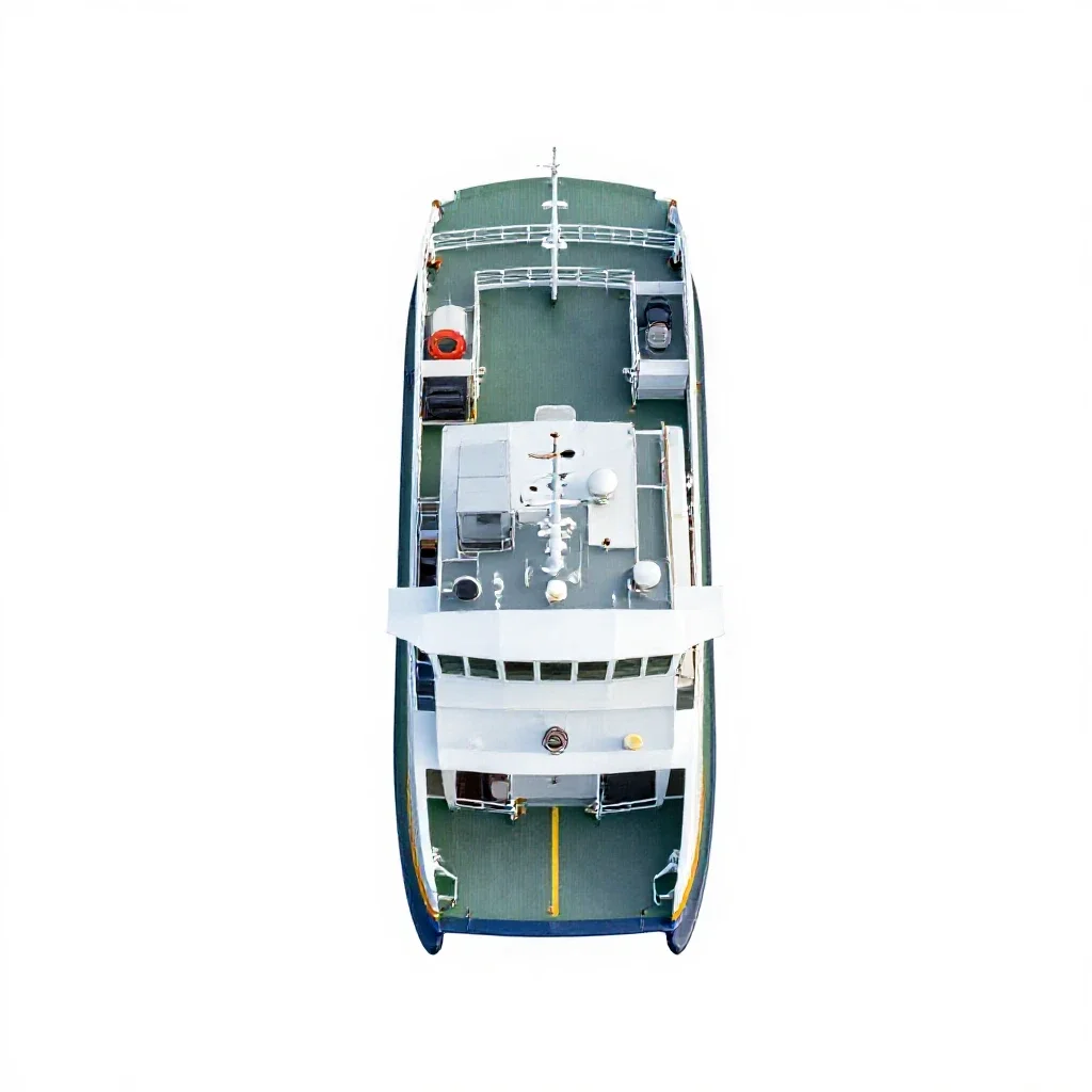 Hydrofoil ferry isolated on a white background