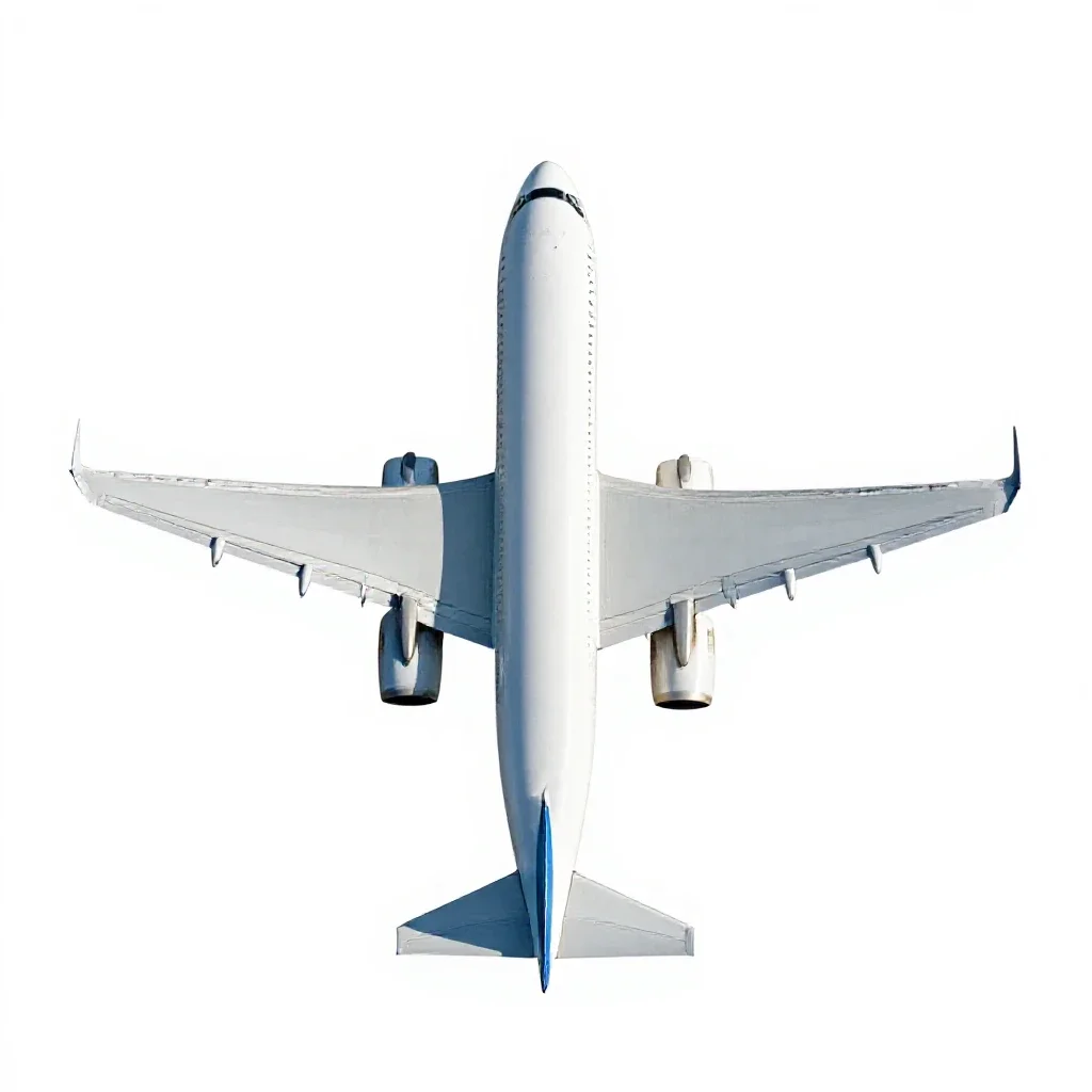 Jet airliner isolated on a white background