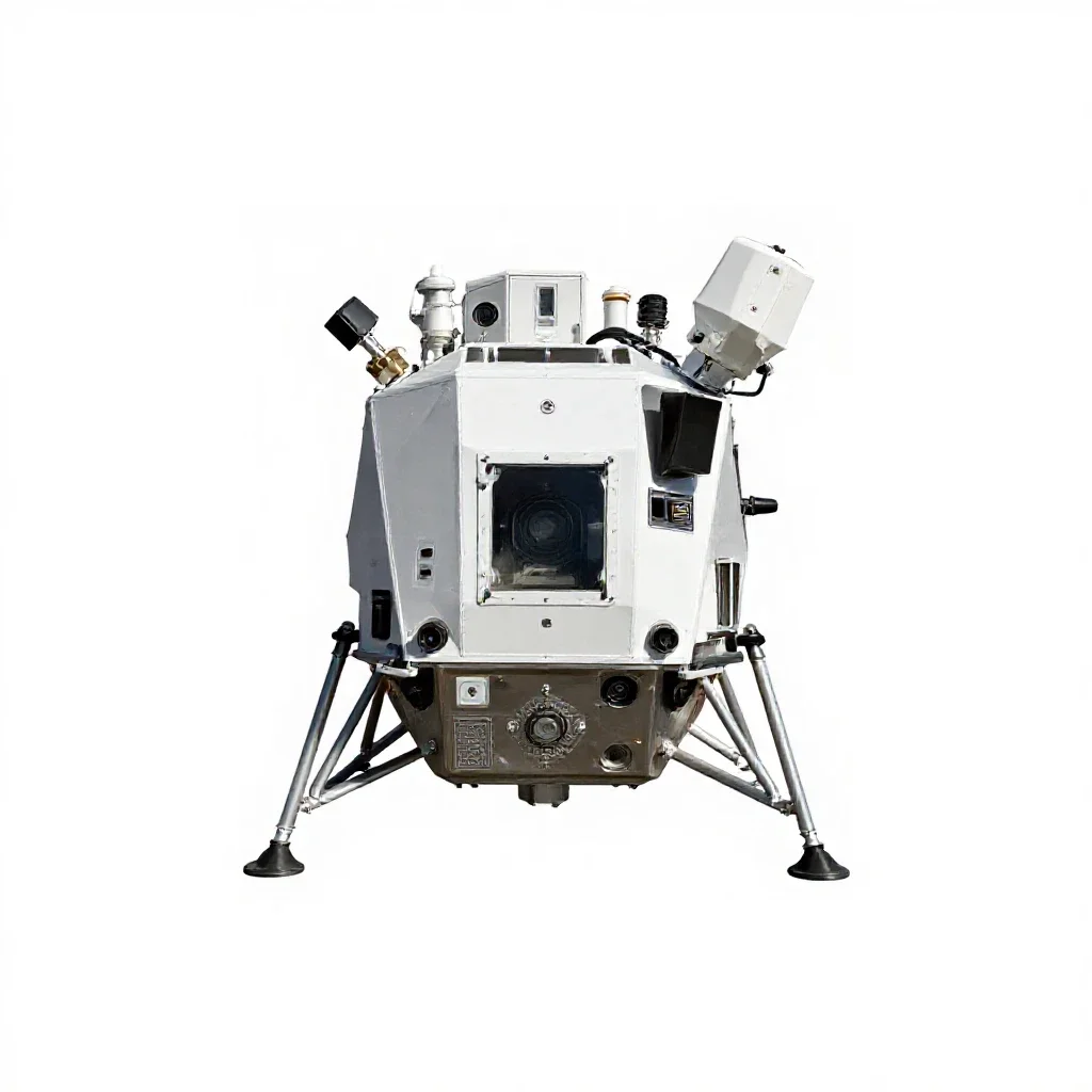 Lunar lander isolated on a white background