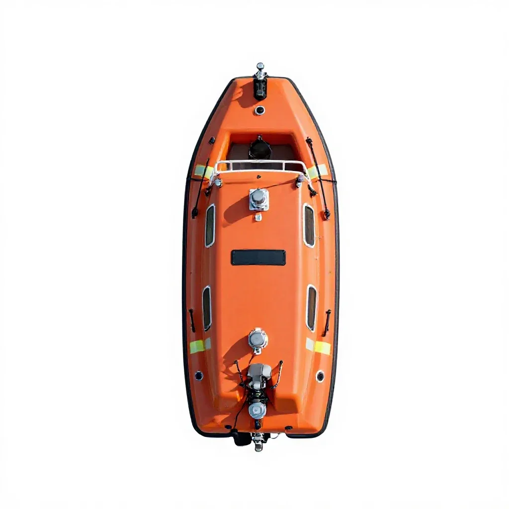 Rescue lifeboat isolated on a white background